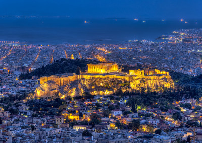 athens by night