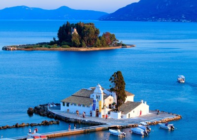 corfu island greece pontikonisi