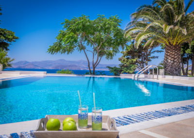 villa on greek islands with swimming pool